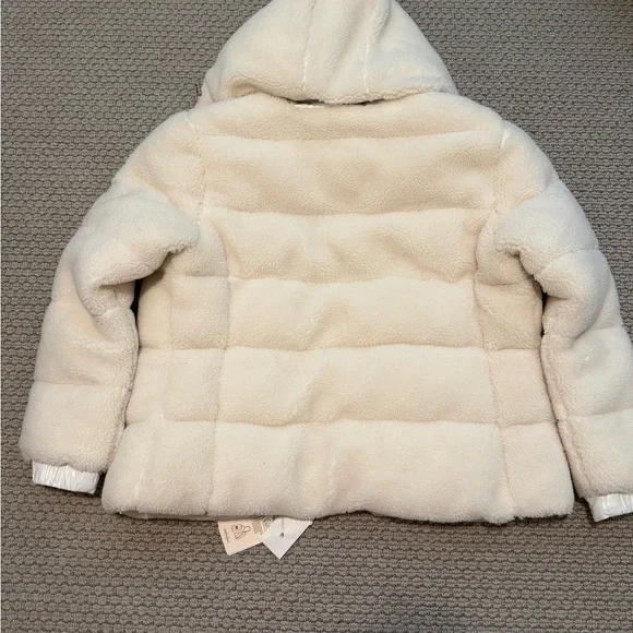 Save the Duck White Fleece Puffer Coat - Picture 10 of 13